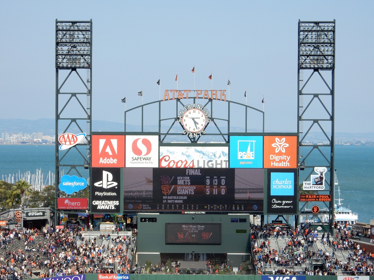 Oracle Park Scoreboards, Etc.