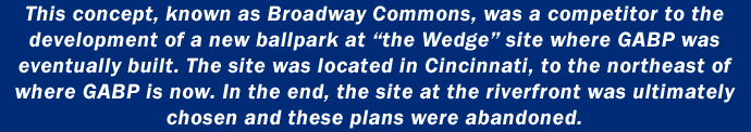 This concept, known as Broadway Commons, was a competitor to the development of a new ballpark at 